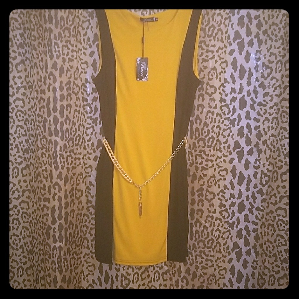 Gold and black dress